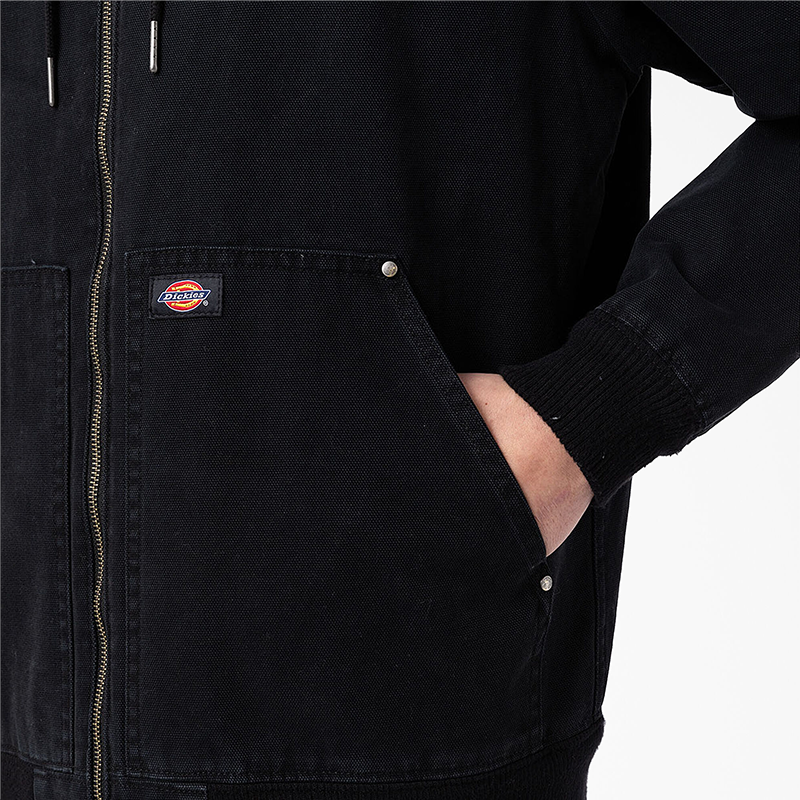 Dickies Hooded Bomber Jacket - Black