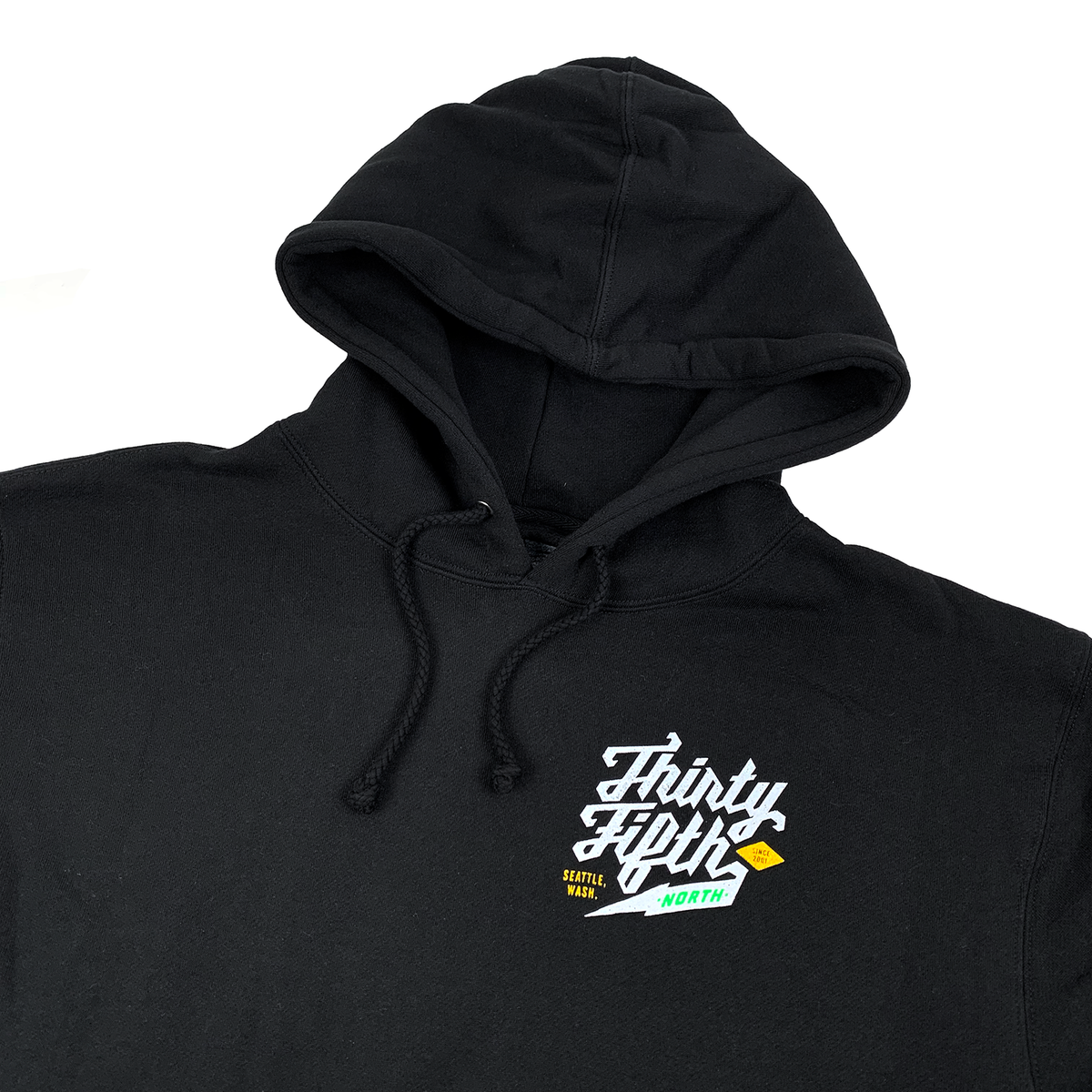 35th North Barr Logo Hoodie - Black / Yellow