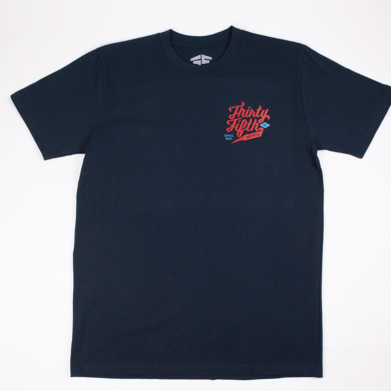 35th North Barr Logo T-Shirt - Dark Navy / Williams