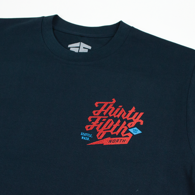 35th North Barr Logo T-Shirt - Dark Navy / Williams