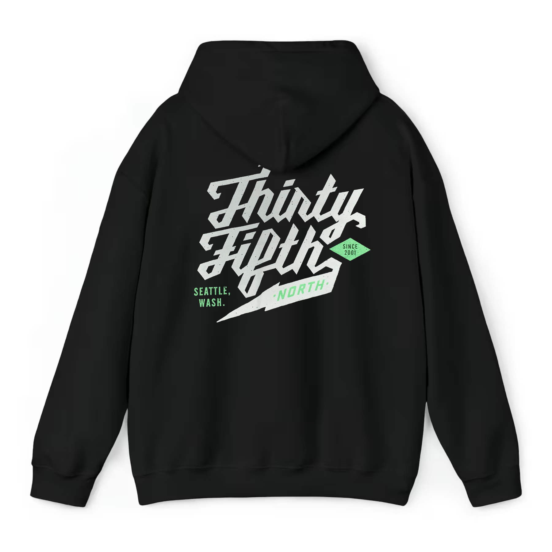 35th North Barr Logo Hoodie - Black / Emerald