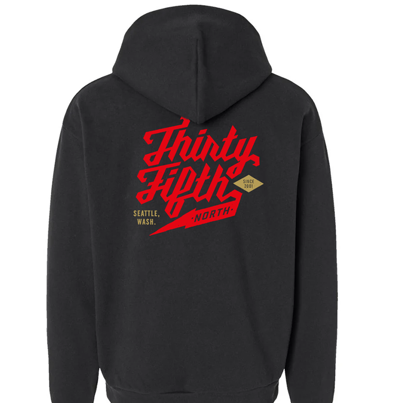 35th North Barr Logo Hooded Sweatshirt - Black