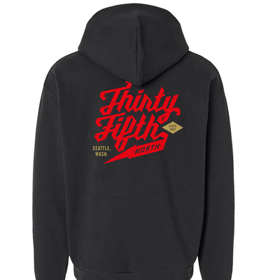 35th North Barr Logo Hooded Sweatshirt - Black