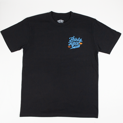 35th North Barr Logo T-Shirt - Black / Papaya