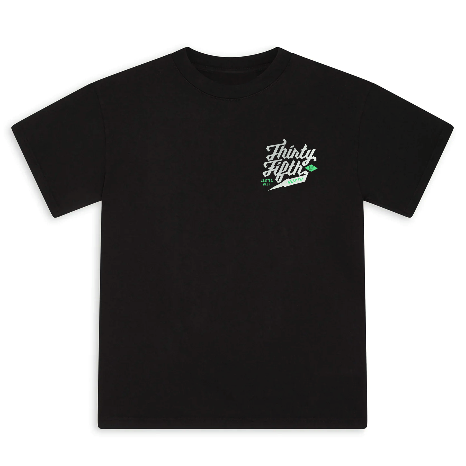 35th North Barr Logo Tee - Black / Emerald