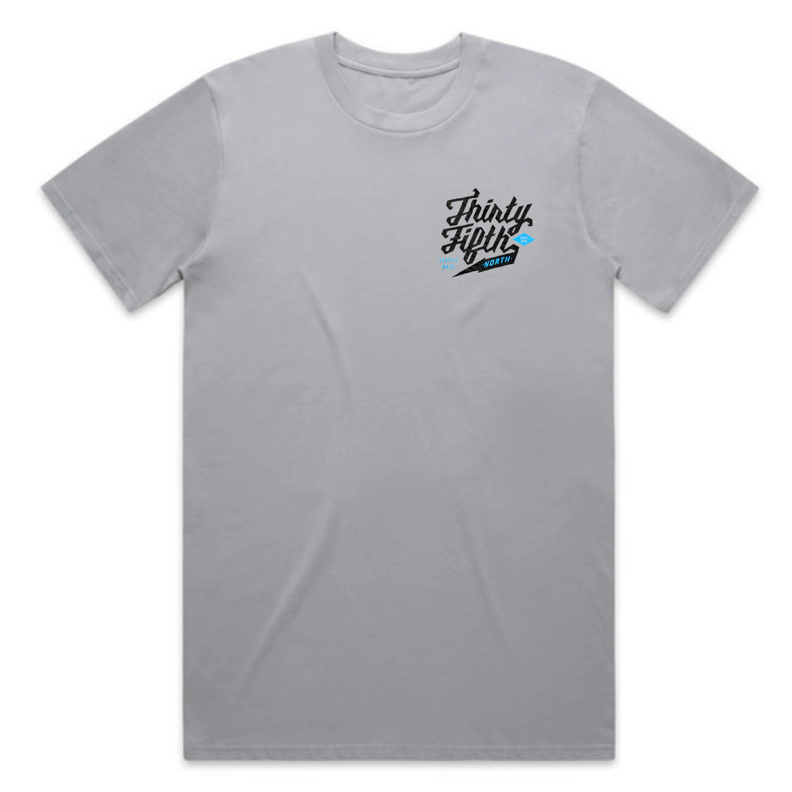 35th North Barr Logo Tee - Steel / Ocean Blue