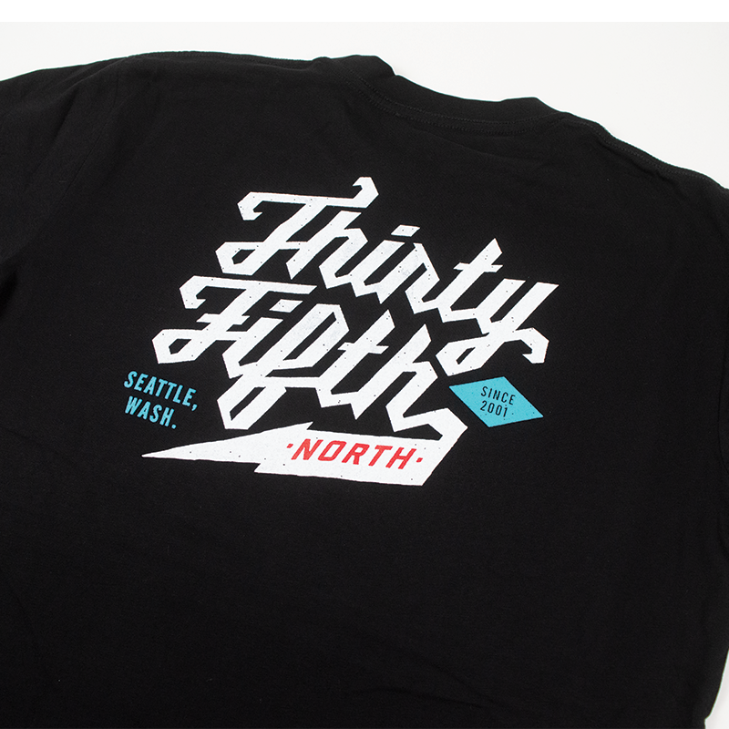 35th North Barr Logo T-Shirt - Merc / Black