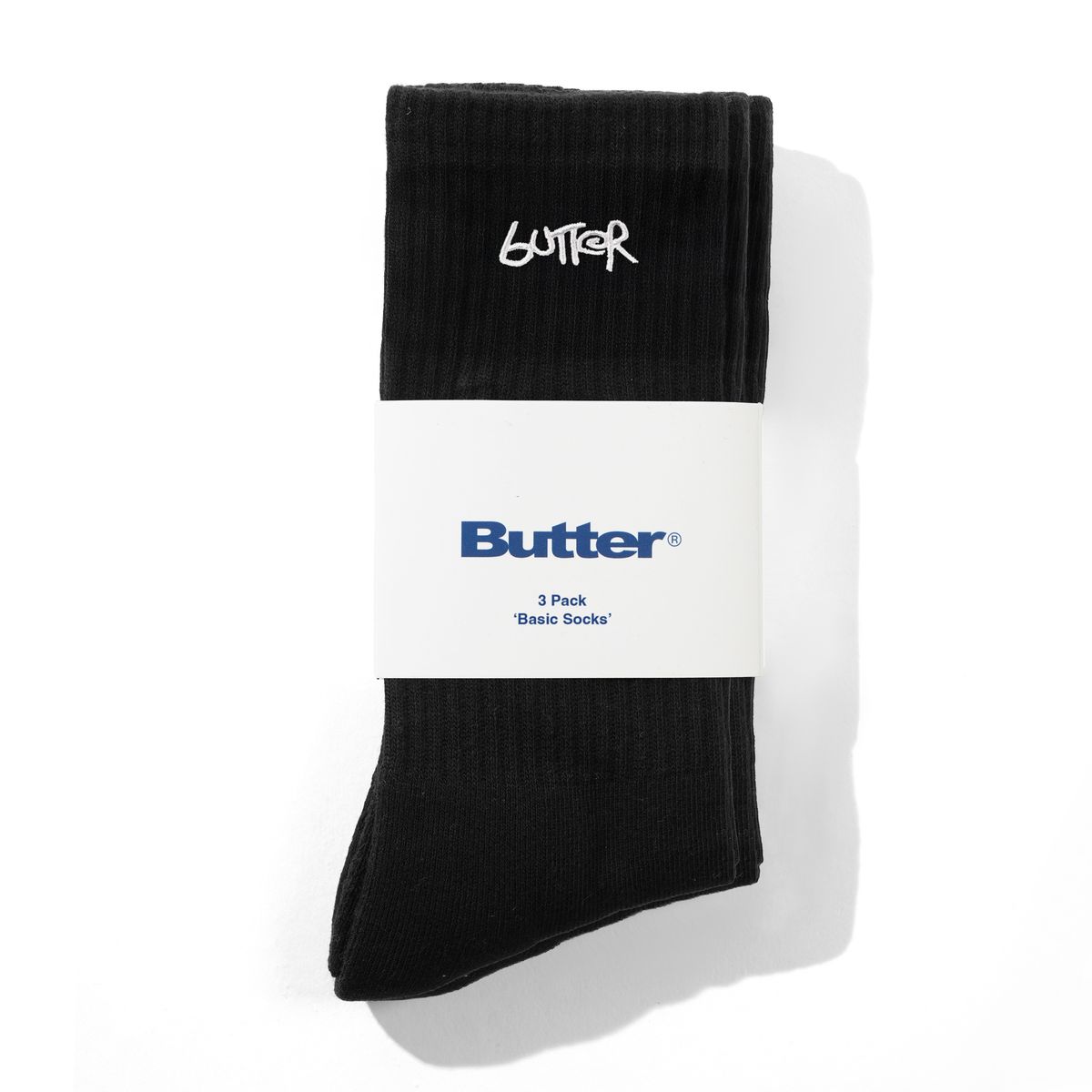 Butter Goods 3 Pack Basic Socks - Black
