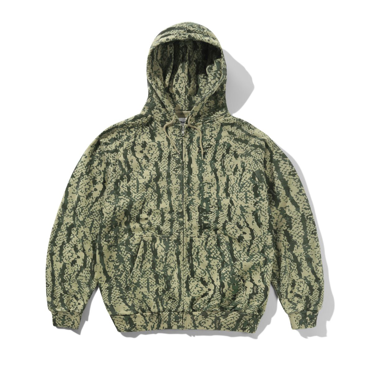 Butter Goods Lowland Camo Zip-Thru Hood - Washed Green