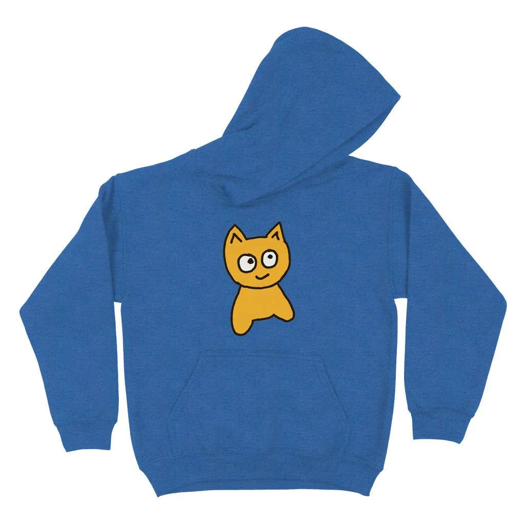 Meow Big Cat YOUTH Hooded Sweatshirt - Royal Blue