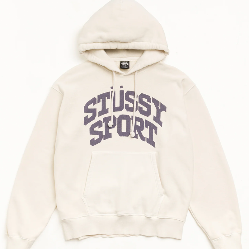 Stussy Block Sport Gar. Dyed Hood - Bone