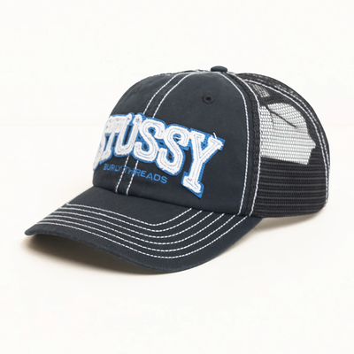Stussy MD Burly Threads Trucker - Black