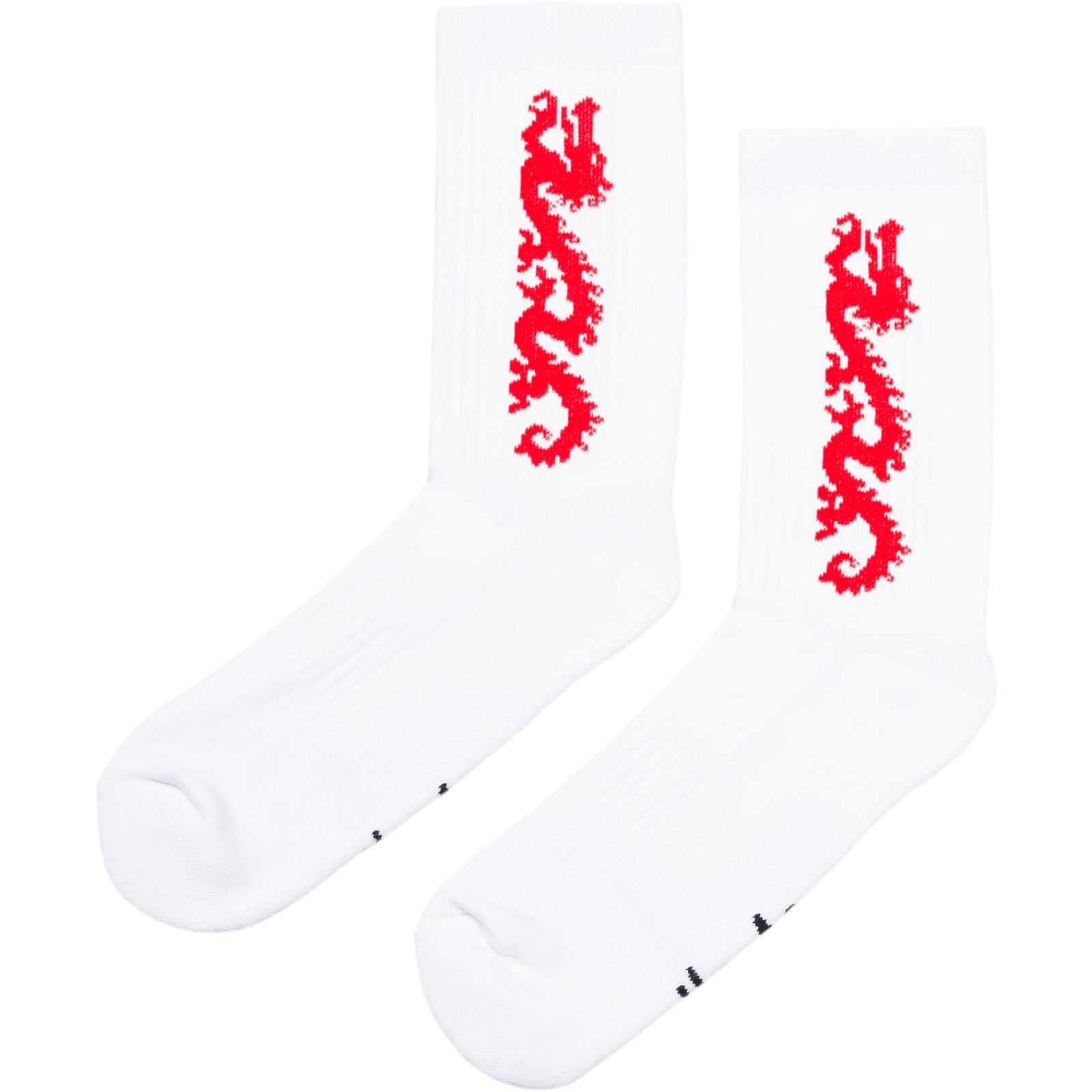 Carpet Dragon Socks - White