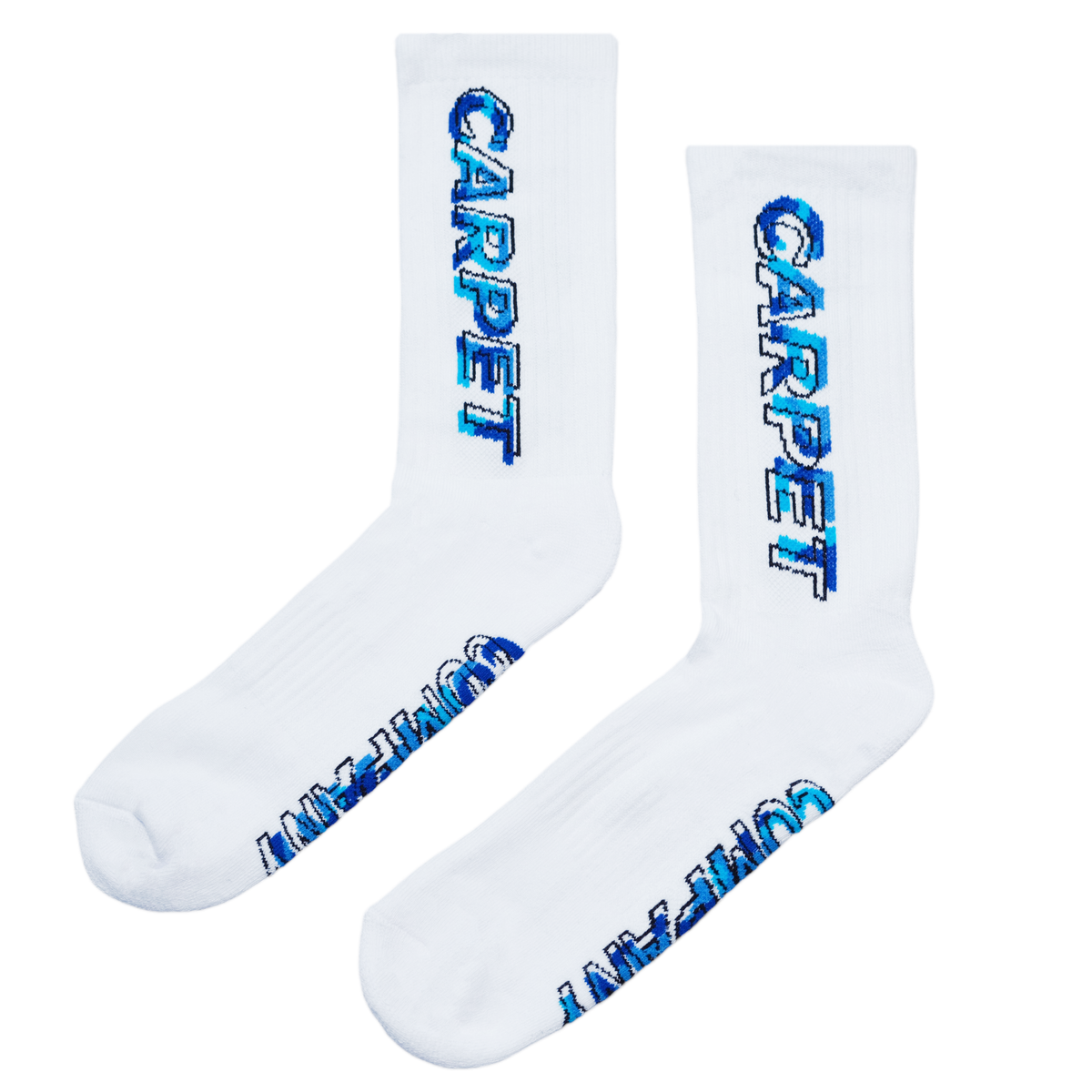 Carpet Misprint Socks - White