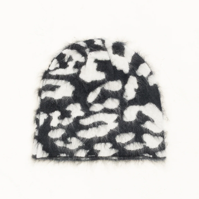 Stussy Cashmere Leopard Skullcap - Black