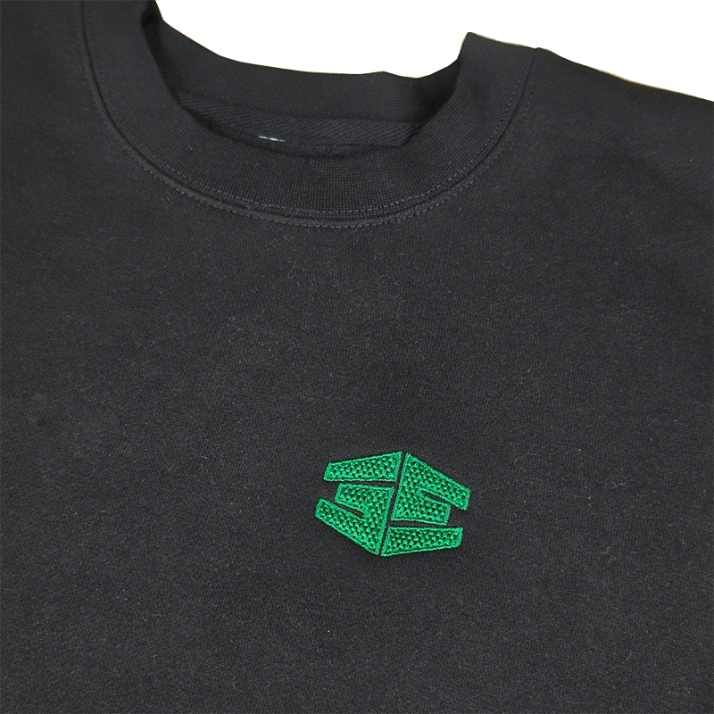 35th North Embroidered Tron Crewneck Sweatshirt - Black/Green