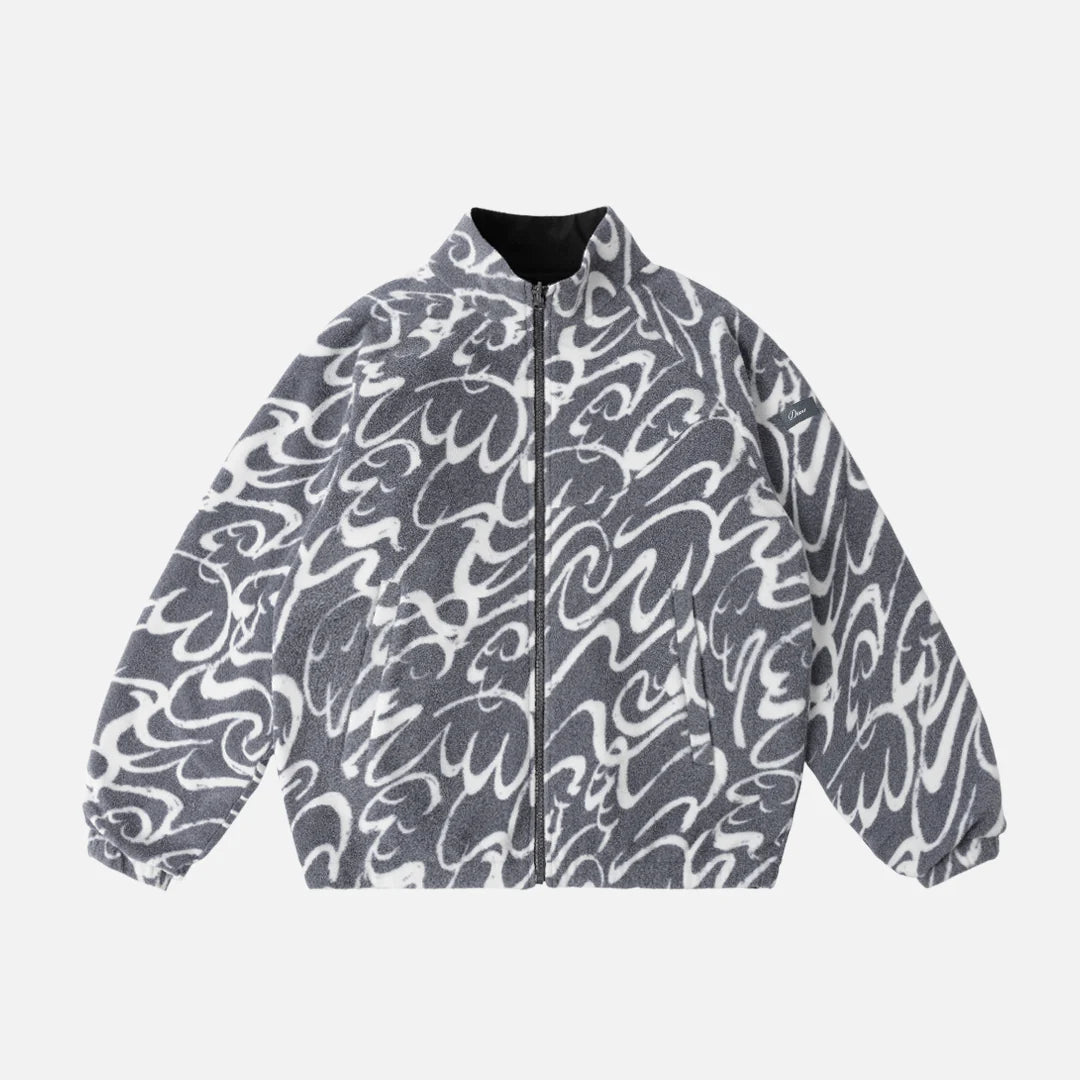 Dime Reversible Chilling Fleece - Gray/Black