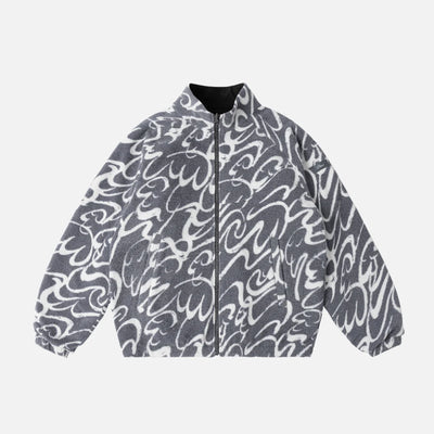 Dime Reversible Chilling Fleece - Gray/Black