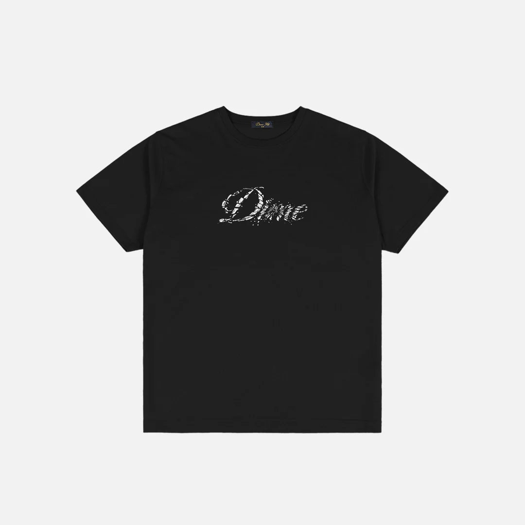 Dime Cursive Smashed T-Shirt - Black