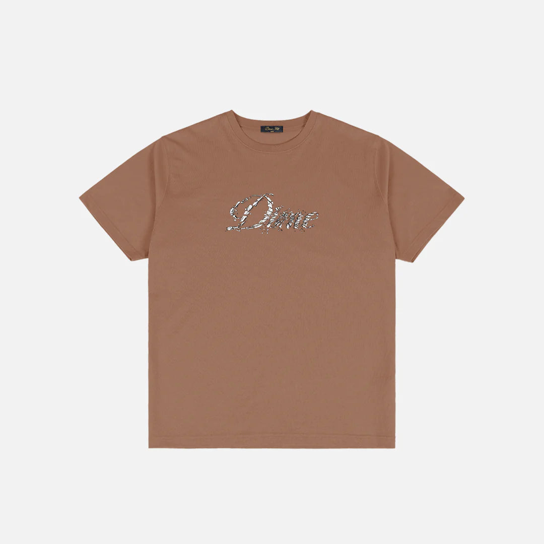 Dime Cursive Smashed T-Shirt - Canyon Brown