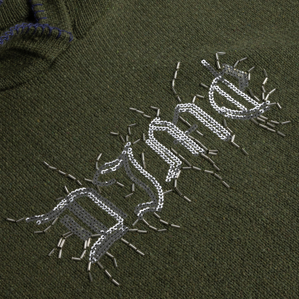 Dime Hardcore Wool Hoodie - Army Green