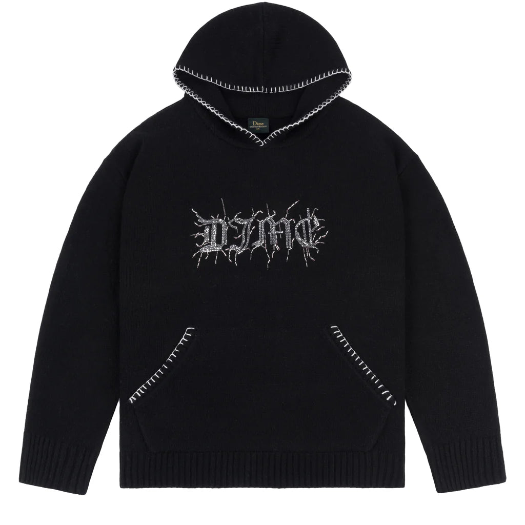 Dime Hardcore Wool Hoodie - Black