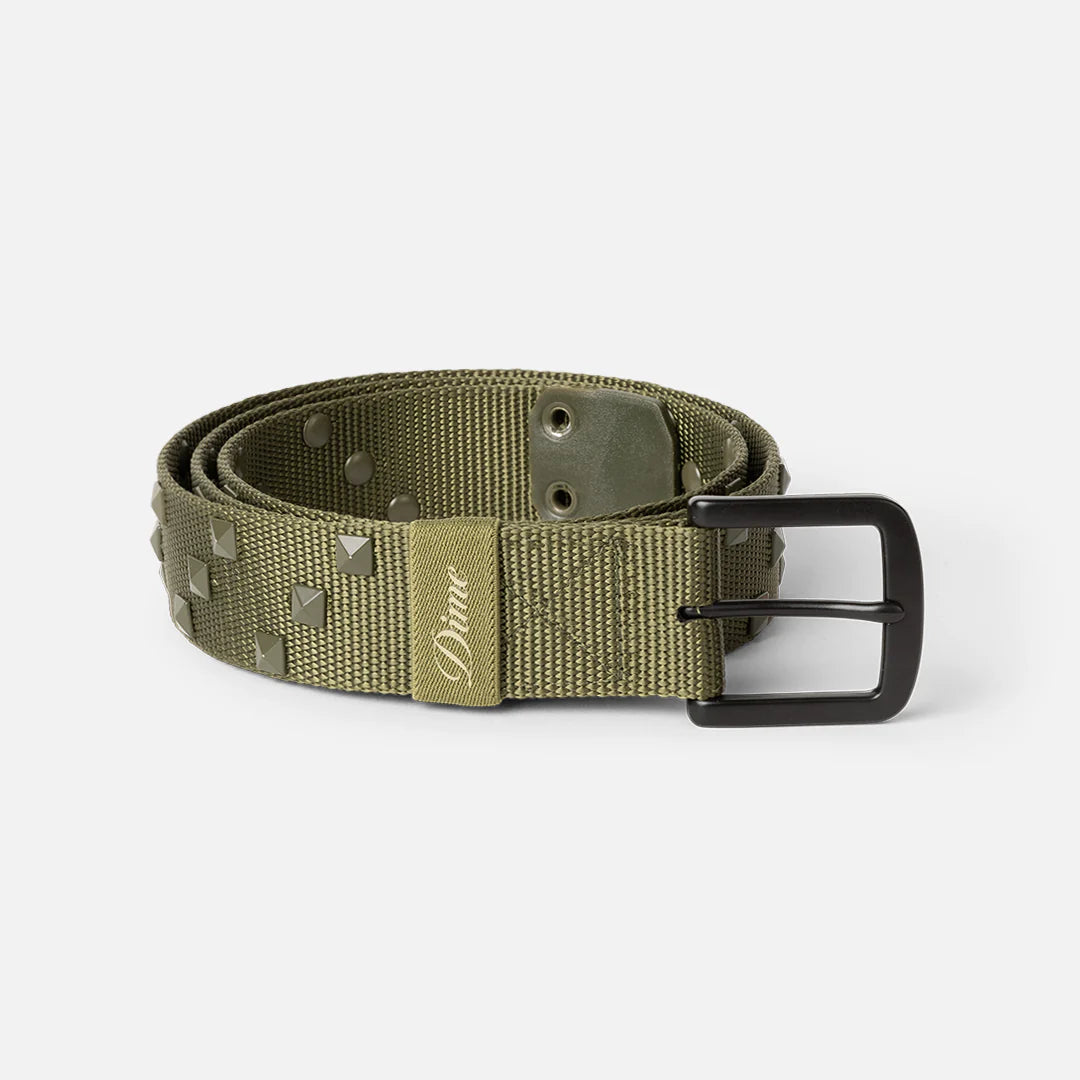 Dime Studded Belt - Army Green