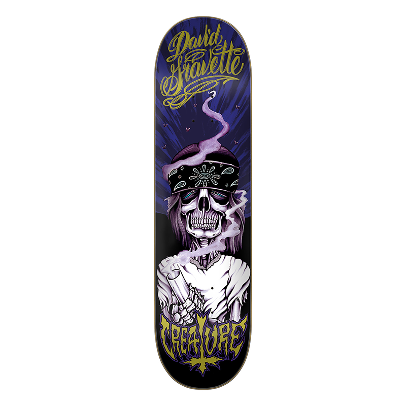 Creature David Gravette Hippie Skull Skateboard Deck size 8.3