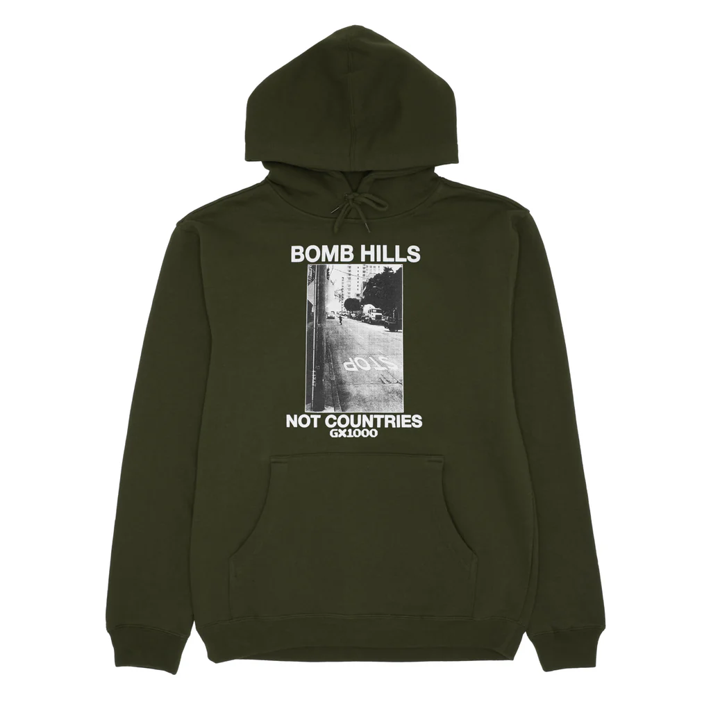GX1000 Bomb Hills Not Countries Hoodie - Green / White