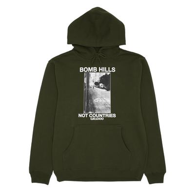 GX1000 Bomb Hills Not Countries Hoodie - Green / White