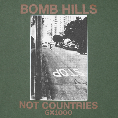 GX1000 Bomb Hills Not Countries Tee - Desert Green / Brown