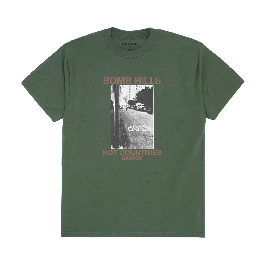 GX1000 Bomb Hills Not Countries Tee - Desert Green / Brown