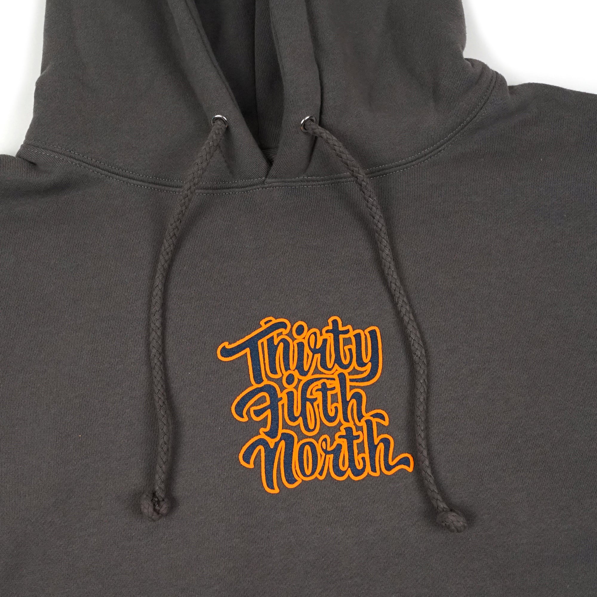 35th North Script Hooded Sweatshirt - Charcoal