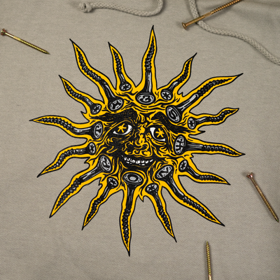 35th North "Young" Sun Hooded Sweatshirt - Light Cement