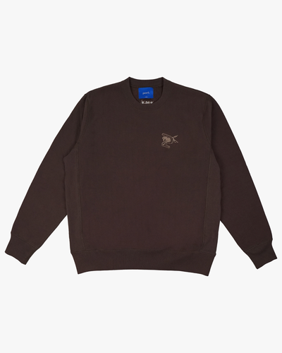 Pearl Western Pleasure Crewneck- Chocolate Brown