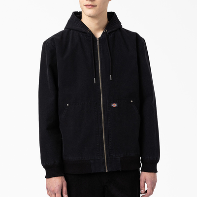 Dickies Hooded Bomber Jacket - Black