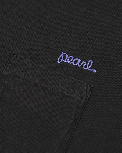 Pearl Barton Script Pocket Tee- Vintage Black