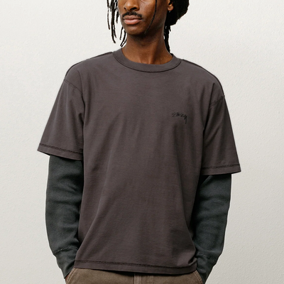 Stussy Lazy Tee - Faded Black