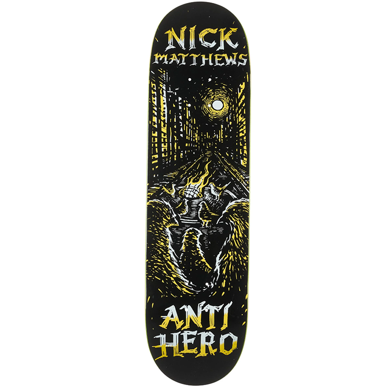 Antihero Nick Matthews Fireside Skateboard Deck Size 8.5