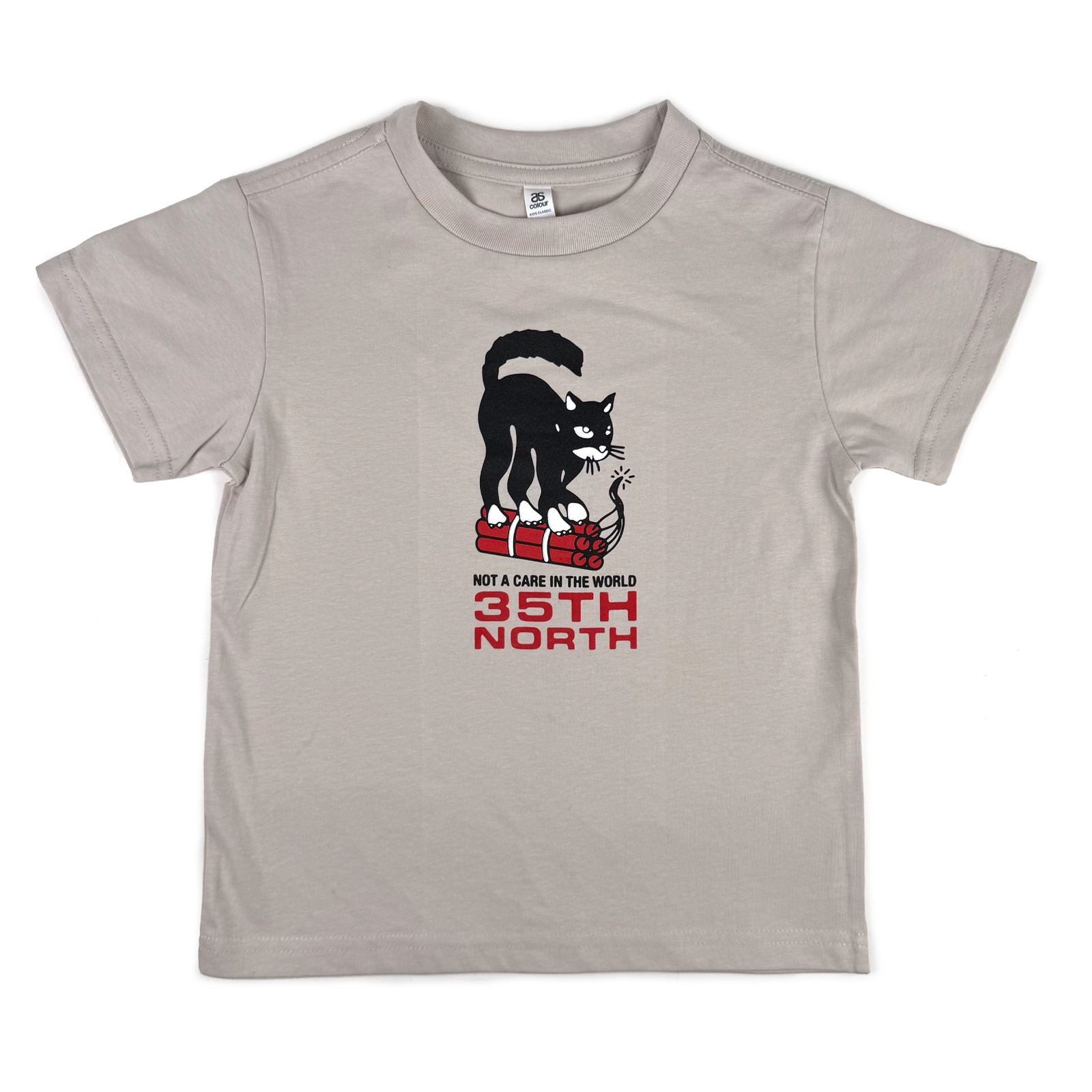 35th North "Not A Care" T-Shirt TODDLER - Khaki