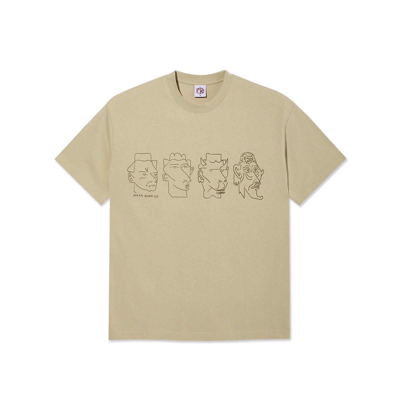 Polar Skate Co Contrast Tee | 8 Heads - Sand Brown
