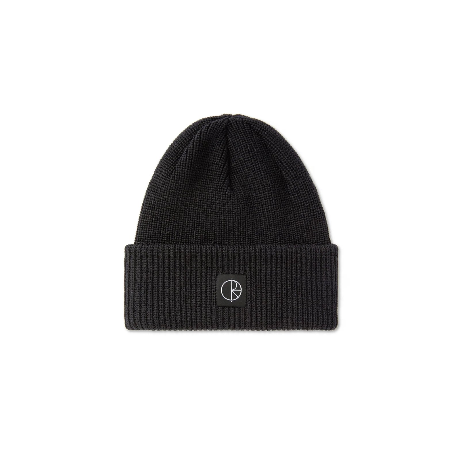 Polar Double Fold Merino Beanie - Black