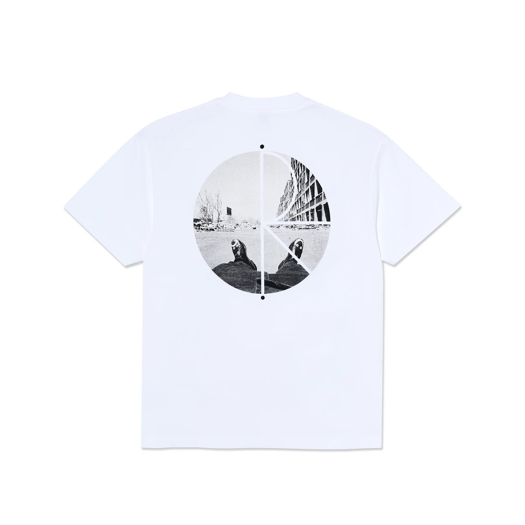 Polar Skate Co Fill Logo Tee | Happy Sad - White