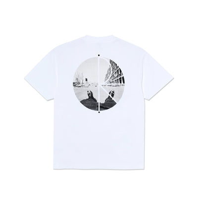 Polar Skate Co Fill Logo Tee | Happy Sad - White