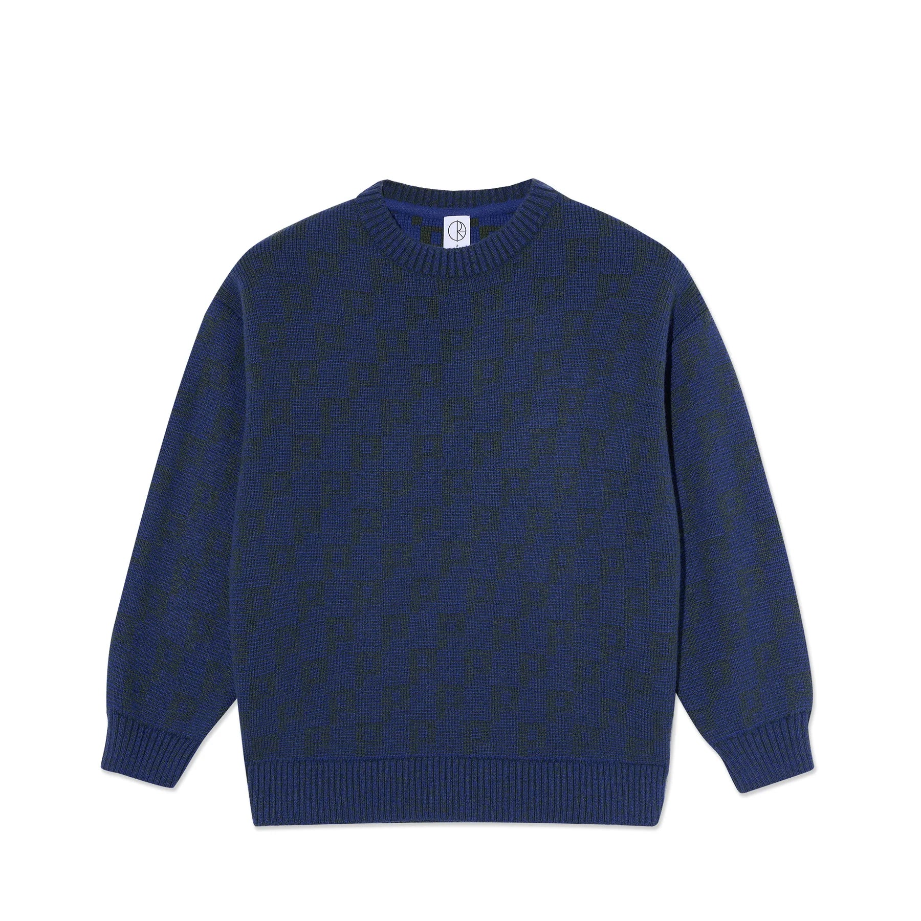 Polar Skate Co George Sweater | P Pattern - Blue Green | 35th North