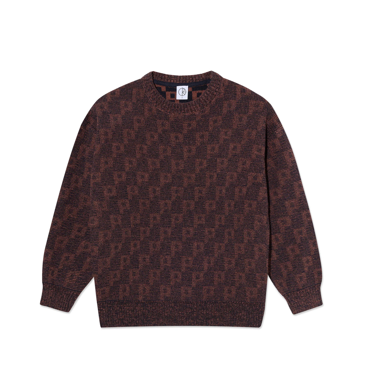 Polar Skate Co George Sweater | P Pattern - Navy Orange