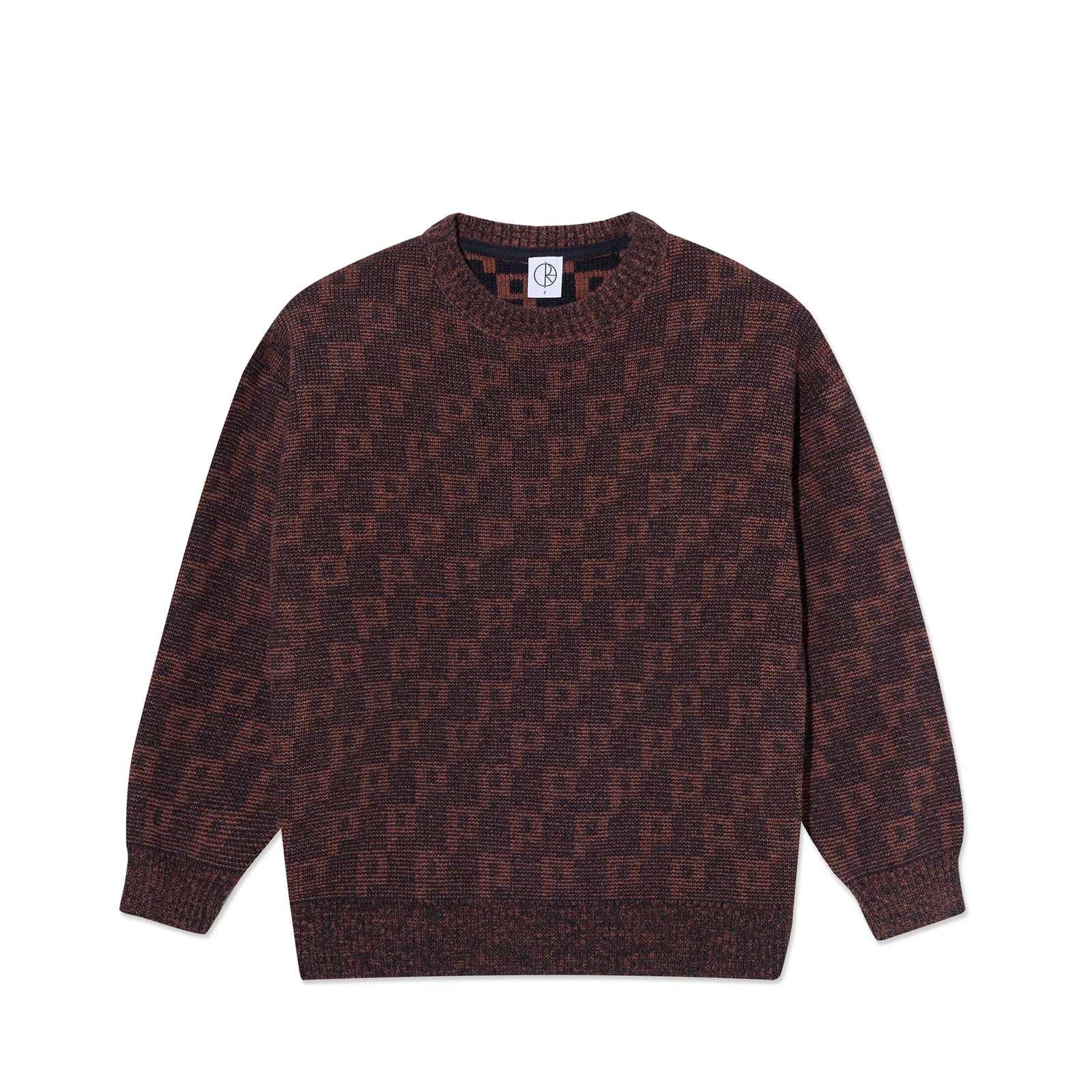 Polar Skate Co George Sweater | P Pattern - Navy Orange
