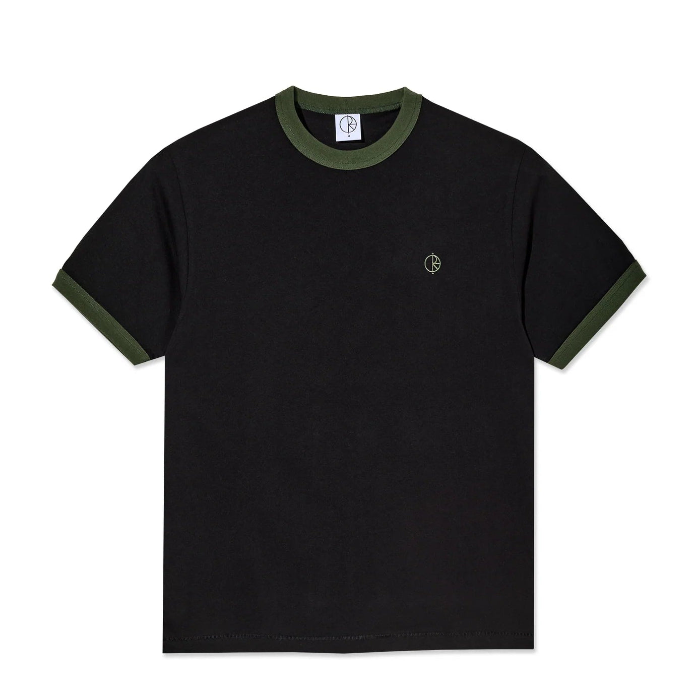 Polar Skate Co Ringer Tee - Black / Uniform Green