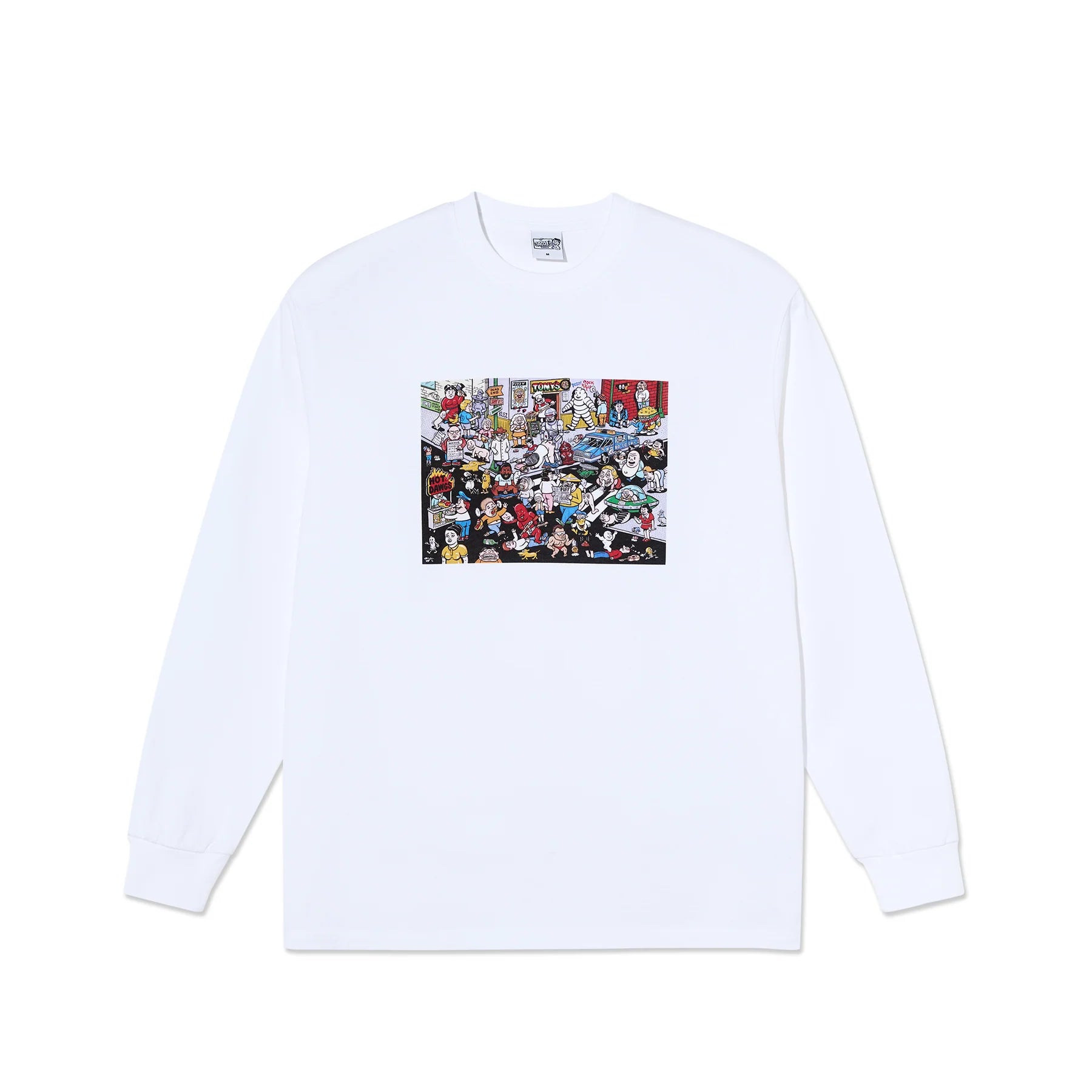【新品】POLAR SKATE.CO LS TEE STREET CORNER Polar Skate Co Street Corner LS Tee - White - 35th North