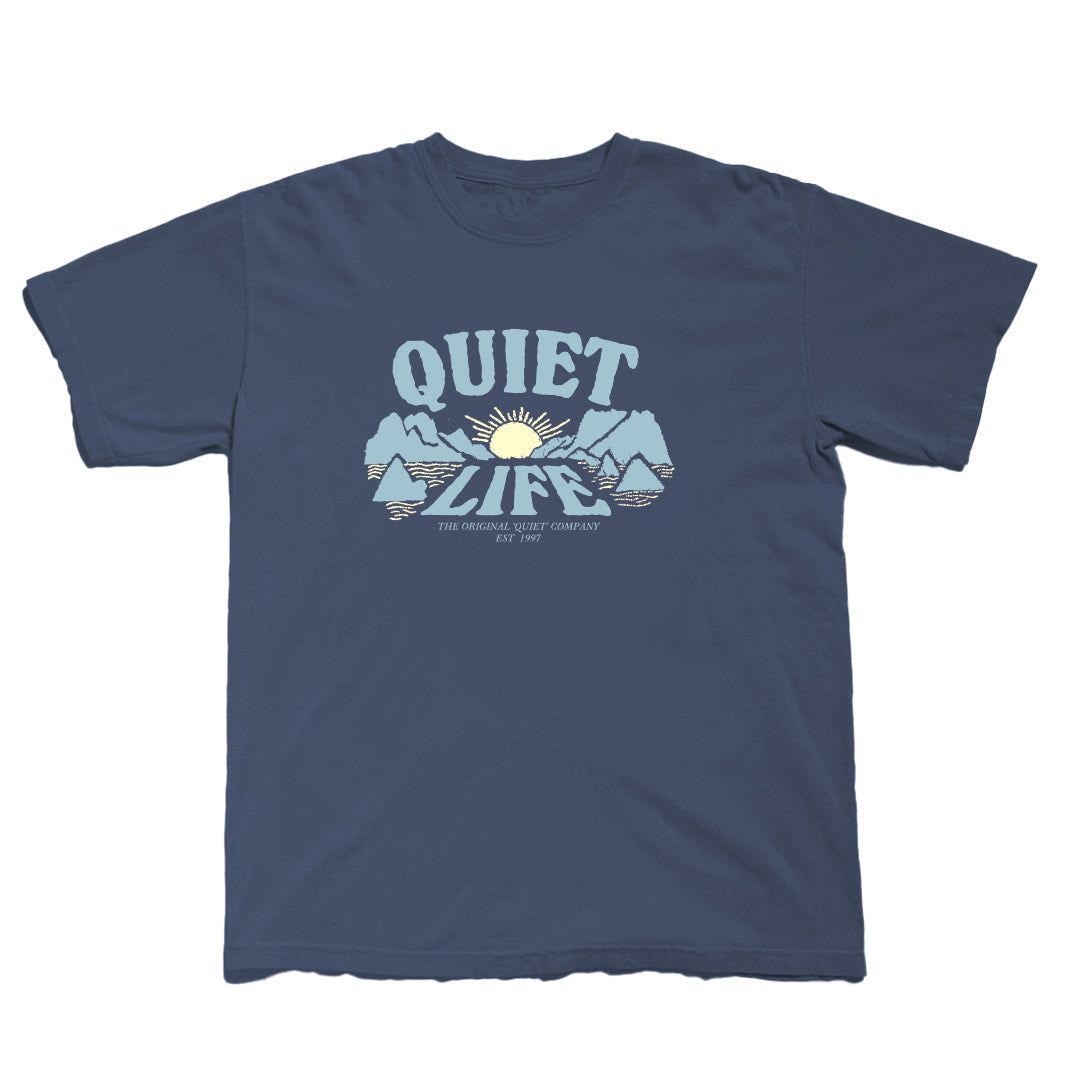 The Quiet Life Sunset Pigment Dyed Tee - Blue